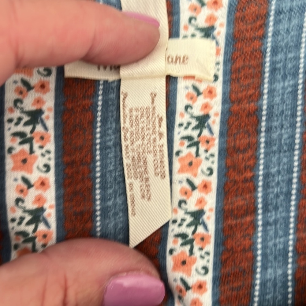 MATILDA JANE Pasture Flutter Dress in Blue/Rust/Cream Size XS—NWOT - Picture 8 of 9